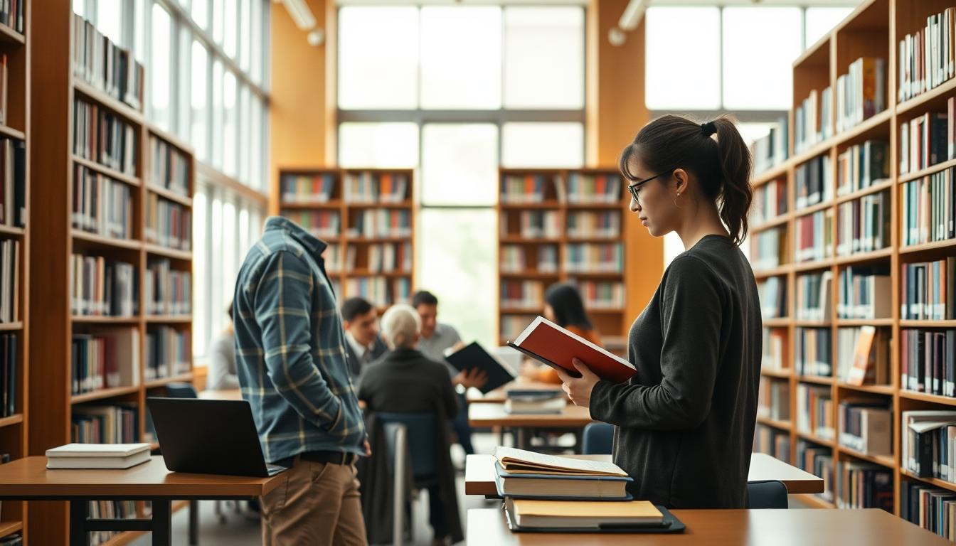 Students collaborating in study space