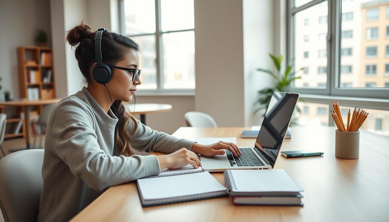 Organized study environment supporting productive learning